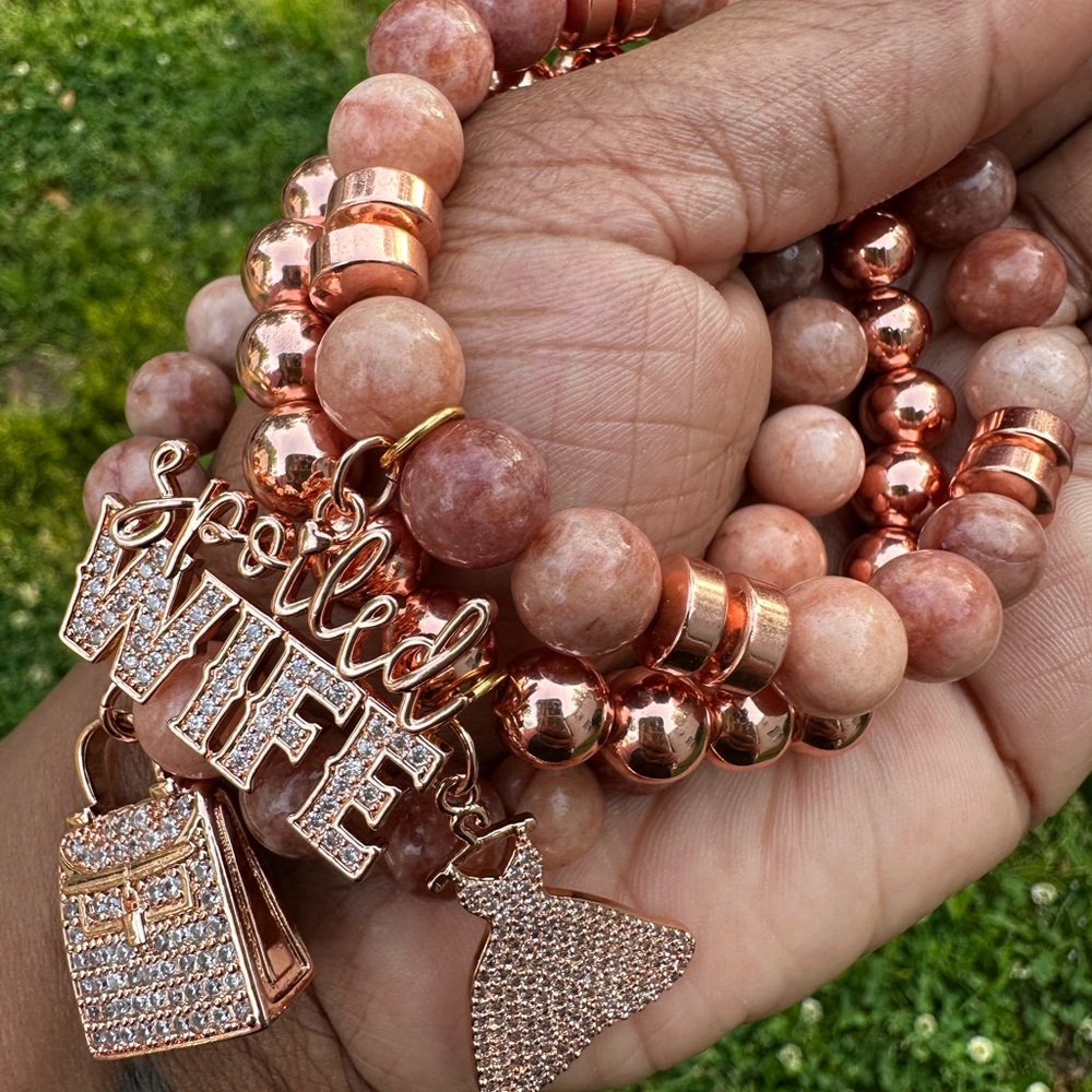 Spoiled wife stacked bracelets